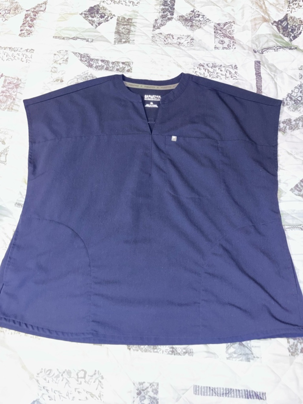 Fabletics Dark Navy Short Sleeve Medical Top and Flare Leg Pants